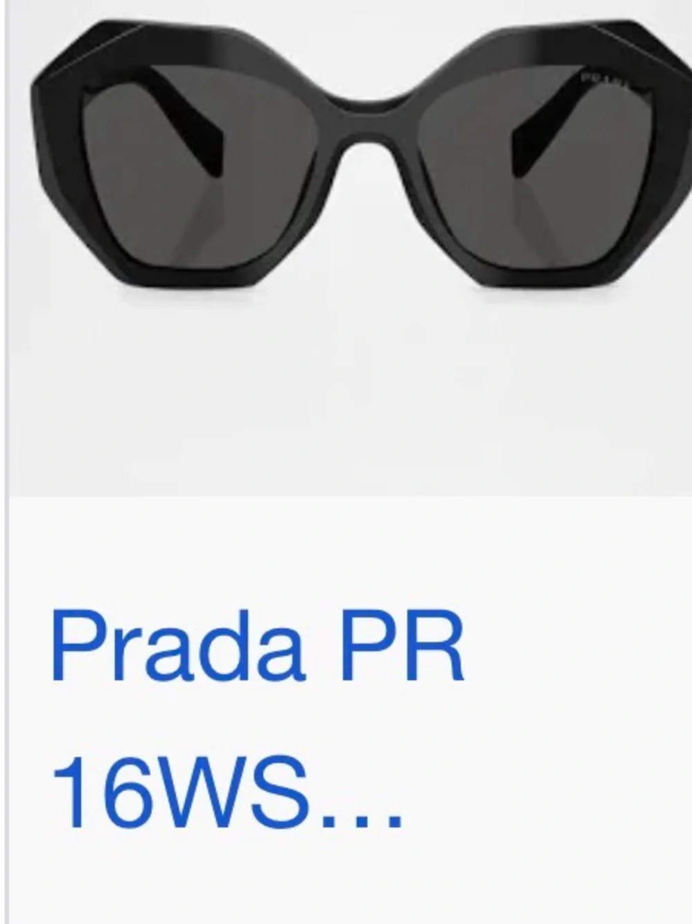 Prada Black Geometric Oversized Sunglasses